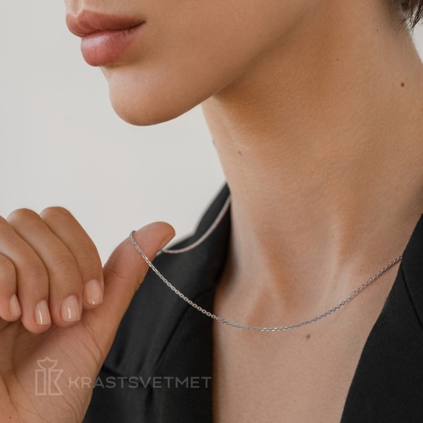 Цепь из белого золота 585, плетение «Якорь»